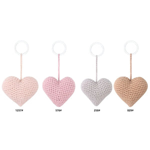 Cotton Keychain Toy Cartoon Loves Heart Crochet Hook Keys Chain Backpack Pendant