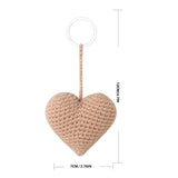 Cotton Keychain Toy Cartoon Loves Heart Crochet Hook Keys Chain Backpack Pendant