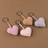 Cotton Keychain Toy Cartoon Loves Heart Crochet Hook Keys Chain Backpack Pendant