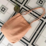 Cotton Linen Shoulder Straps Canvas Tote Bag Lightweight Shopping Messenger