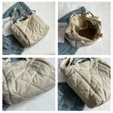Quilted Commute Bag Large Capacity Soft Handbag
