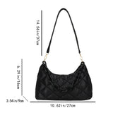 Women's Cotton Padded Shoulder Bag Chain Ladies Commuters Bag