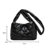 Quilted Shoulder Bag Down Ladies Messenger Bag Large Capacity Shopper Tote Bag