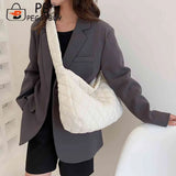 Cotton Padded Women Handbags Rhombus Pattern Tote Large Capacity Armpit Bag