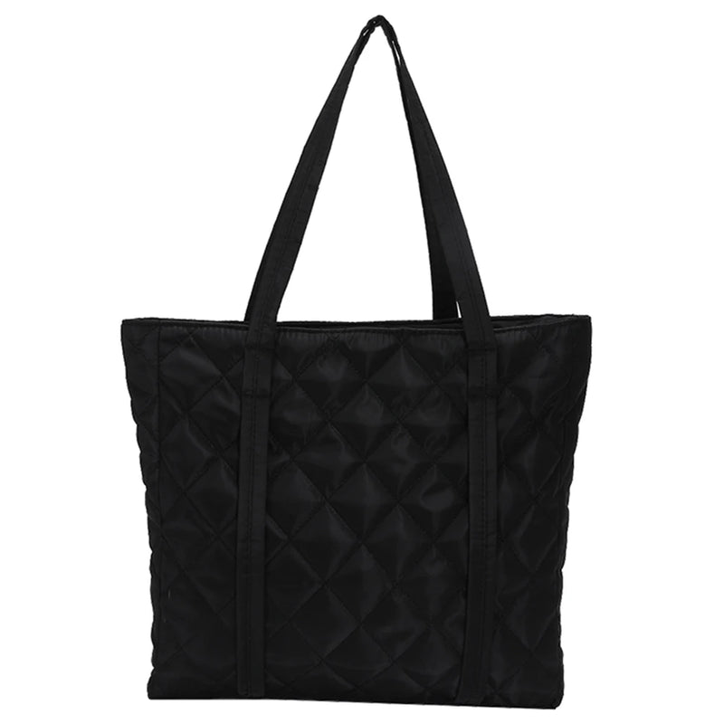 Cotton Padded Women Tote Bag Large Capacity Nylon Shoulder Handbags