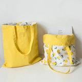 Cotton Shopper Fabric Double-sided Handbag Storage Grocery Bag