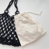 Women Handbag Ladies Net Hollow Bag Japan Style Woven Shoulder Bag