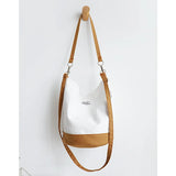 Cotton Canvas Shoulder Bag Eco Friendly Handbag Tote Print Bucket Bag B005