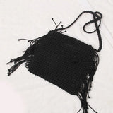 Women's Crossbody Bag Fringed Straw Beach Bohemian Shoulder Purse