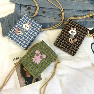 Cotton and Linen Shoulder Bag for Women