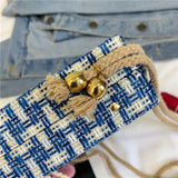 Cotton and Linen Shoulder Bag for Women