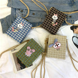 Cotton and Linen Shoulder Bag for Women