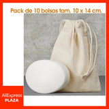 Cotton Drawstring Bags x 10 - 140 gr - 10x14 cm