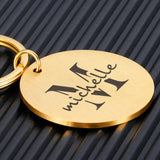 Couple Keychain Name Initials Key Chain Personalized Gift
