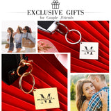 Couple Keychain Name Initials Key Chain Personalized Gift