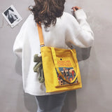 Canvas Messenger Bag Large Capacity Crossbody Shoulder Bag