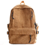Women's Corduroy Backpack for Teens College Travel