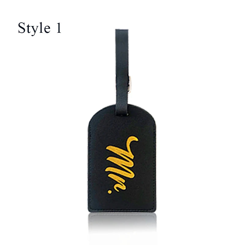 Couple Passport Folder Mr Mrs PU Travel Case