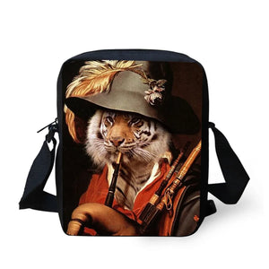 Court Style Animal Pattern Teenager Kids Messenger Bag Women Shoulder Bag