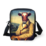 Court Style Animal Pattern Teenager Kids Messenger Bag Women Shoulder Bag