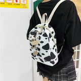 Cow Animal Prints Backpack Girls Shoulder School Book Bags