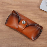 Cow Leather Bag Glasses Case Box Hard Spectacles Sunglasses Bags Eyeglasses