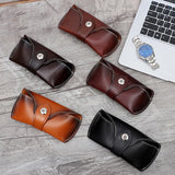 Cow Leather Bag Glasses Case Box Hard Spectacles Sunglasses Bags Eyeglasses