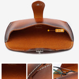 Cow Leather Bag Glasses Case Box Hard Spectacles Sunglasses Bags Eyeglasses