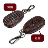 Cow Leather Man Key Wallet Crocodile Key Ring Chain Holder Retro Keyholder