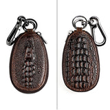 Cow Leather Man Key Wallet Crocodile Key Ring Chain Holder Retro Keyholder