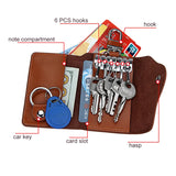 Cow Leather Men Car Key Case Women Keychain Housekeepers Wallets