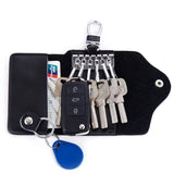 Cow Leather Men Car Key Case Women Keychain Housekeepers Wallets