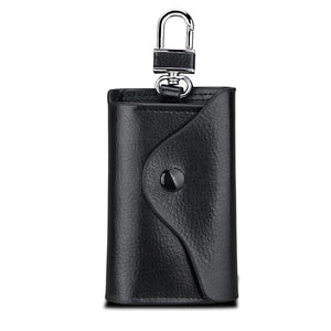 Cow Leather Men Car Key Case Women Keychain Housekeepers Wallets