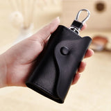 Cow Leather Men Car Key Case Women Keychain Housekeepers Wallets