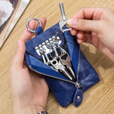 Cow Leather Key Holder Bag Organizer Mini Purse
