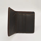 Retro Short Cow Leather Wallet Men Male Purse High Leather Money Case