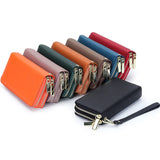 Cow Leather Women's Long Zipper Wallet Money Coin Holder Purse