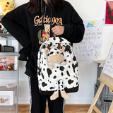Cow Pattern High School Student Campus Backpack