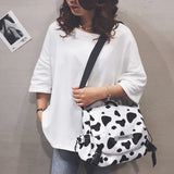 Cow Print Crossbody Bag Nylon Shoulder Purse Lightweight Pocketbooks