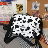 Cow Print Crossbody Bag Nylon Shoulder Purse Lightweight Pocketbooks