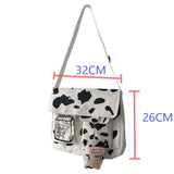Cow Print Crossbody Bag Nylon Shoulder Purse Lightweight Pocketbooks
