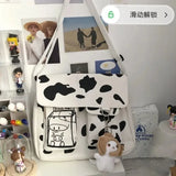 Cow Print Crossbody Bag Nylon Shoulder Purse Lightweight Pocketbooks