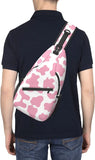 Cow Print Sling Bag Crossbody Backpack Hiking Travel Daypack Chest Bag
