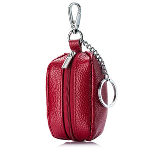 Cow Split Leather Key Holder House Keychain Bag Organizer Car Key Case Pouch