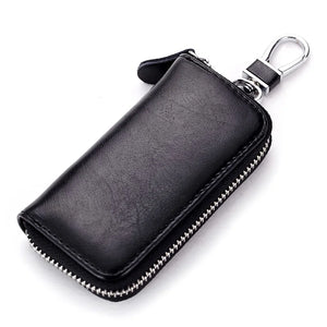 Cow Split Leather Key Holder House Keychain Bag Organizer
