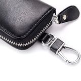 Cow Split Leather Key Holder House Keychain Bag Organizer