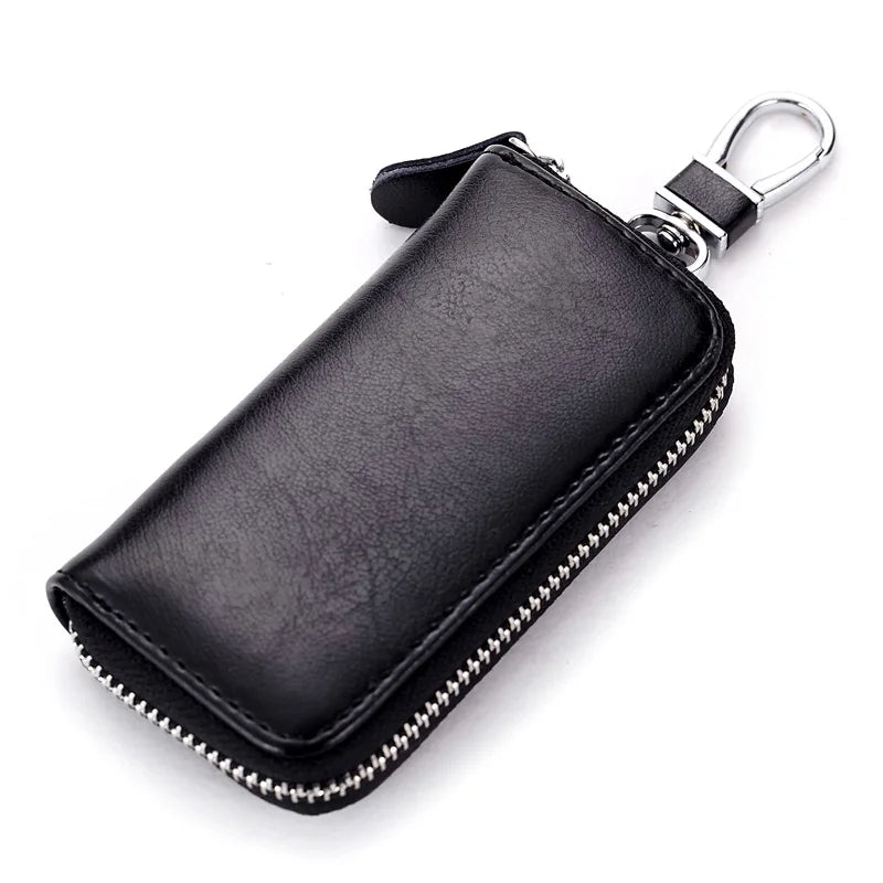 Cow Split Leather Key Holder House Keychain Bag Organizer