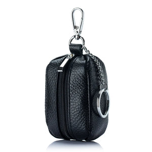 Cow Split Leather Key Holder House Keychain Bag Organizer Car Key Case Pouch
