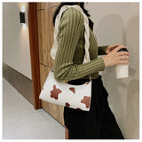 Cow Pattern Shoulder Bag Crossbody Messenger Handbag Purse B021