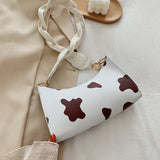 Cow Pattern Shoulder Bag Crossbody Messenger Handbag Purse B021